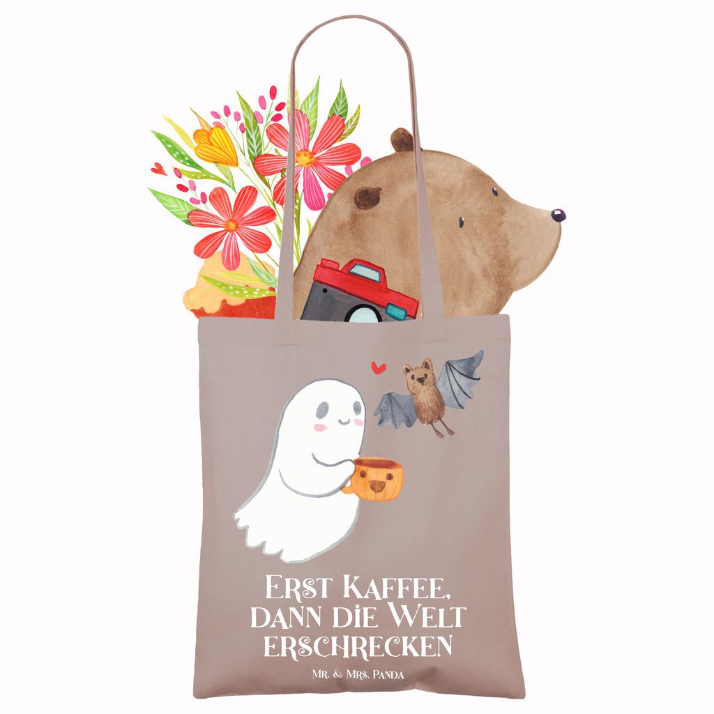 Tragetasche Gespenst Kaffee Beuteltasche, Beutel, Einkaufstasche, Jutebeutel, Stoffbeutel, Tasche, Shopper, Umhängetasche, Strandtasche, Schultertasche, Stofftasche, Tragetasche, Badetasche, Jutetasche, Einkaufstüte, Laptoptasche, Halloween, Deko, Martinssingen, Dekoration, Geschenke, Schenken, Gespenst, Kaffee