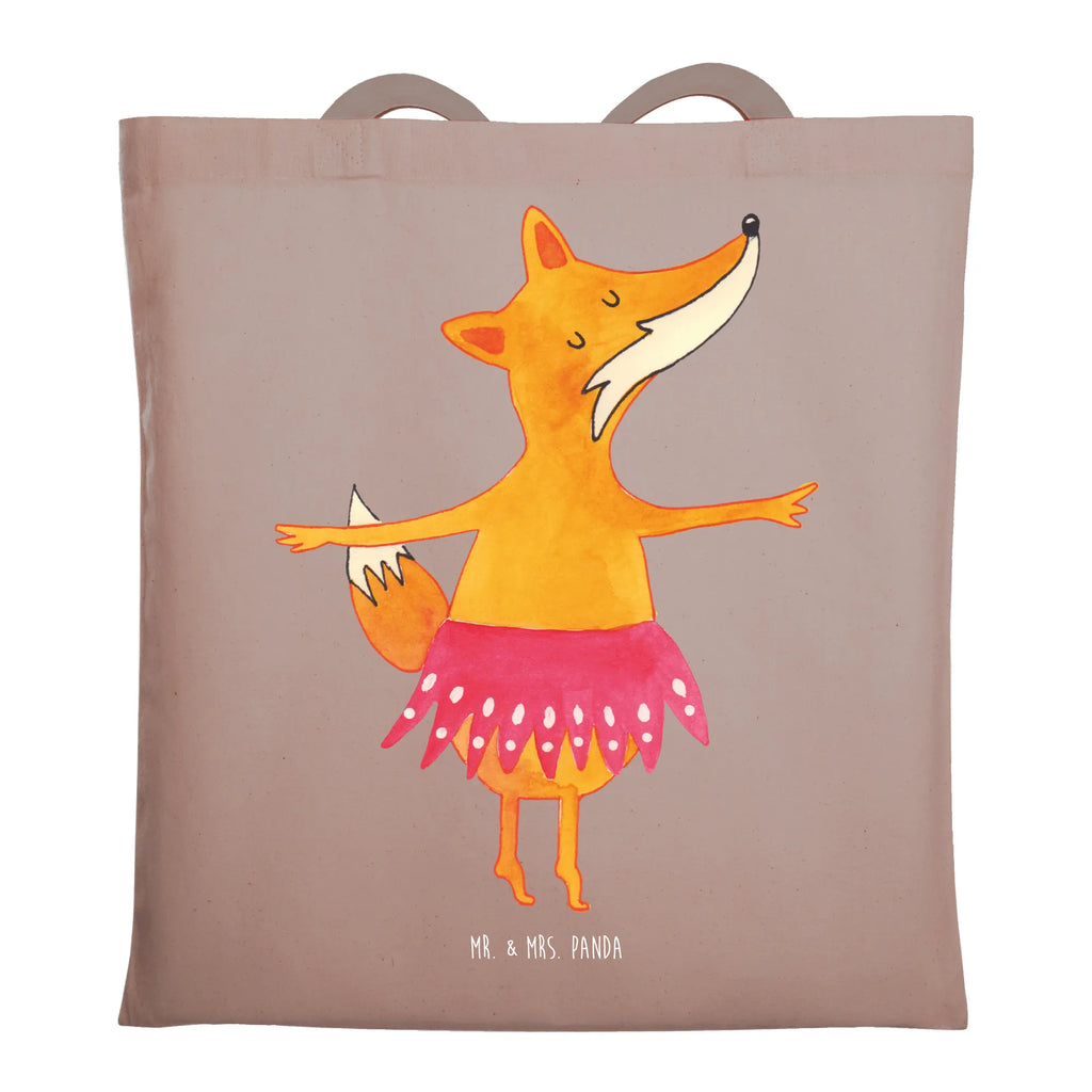 Tragetasche Fuchs Ballerina Beuteltasche, Beutel, Einkaufstasche, Jutebeutel, Stoffbeutel, Tasche, Shopper, Umhängetasche, Strandtasche, Schultertasche, Stofftasche, Tragetasche, Badetasche, Jutetasche, Einkaufstüte, Laptoptasche, Fuchs, Fuchs Spruch, Füchse, Füchsin, Ballerina, Ballett, Tänzerin, Tanzen, Party, Einladung, Geburtstag