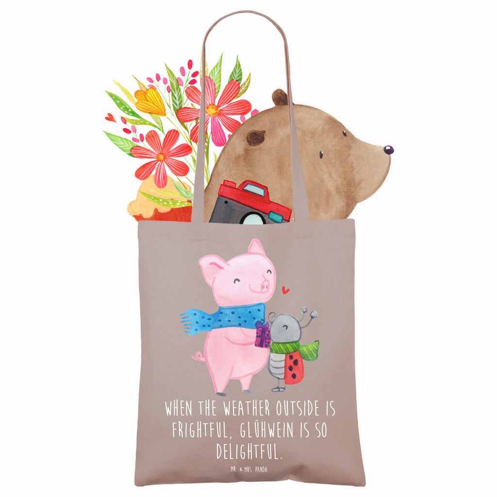 Tragetasche Glühschwein Smörle Beuteltasche, Beutel, Einkaufstasche, Jutebeutel, Stoffbeutel, Tasche, Shopper, Umhängetasche, Strandtasche, Schultertasche, Stofftasche, Tragetasche, Badetasche, Jutetasche, Einkaufstüte, Laptoptasche, Winter, Weihnachten, Weihnachtsdeko, Nikolaus, Advent, Heiligabend, Wintermotiv, Handgezeichnetes Glühschwein, Kreatives Glühschwein Design, Winterlicher Glühwein Spruch, Glühwein Liebhaber Geschenk, Herzliches Marienkäfer Motiv, Marienkäfer in Winterkleidung, Glühwein ist köstlich Spruch, Smörle der stolze Marienkäfer, Süßer Marienkäfer gibt Geschenk, Romantische Geschenkidee Glühwein