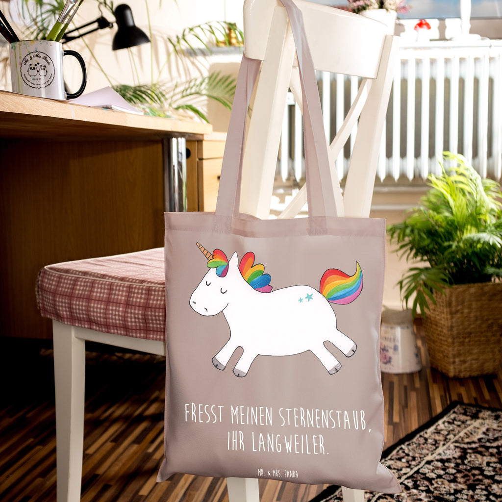 Tragetasche Einhorn Happy Beuteltasche, Beutel, Einkaufstasche, Jutebeutel, Stoffbeutel, Tasche, Shopper, Umhängetasche, Strandtasche, Schultertasche, Stofftasche, Tragetasche, Badetasche, Jutetasche, Einkaufstüte, Laptoptasche, Einhorn, Einhörner, Einhorn Deko, Pegasus, Unicorn, glücklich, fröhlich, Spaß, Freude, Lebensfreude, witzig, spannend, Lächeln, Lachen