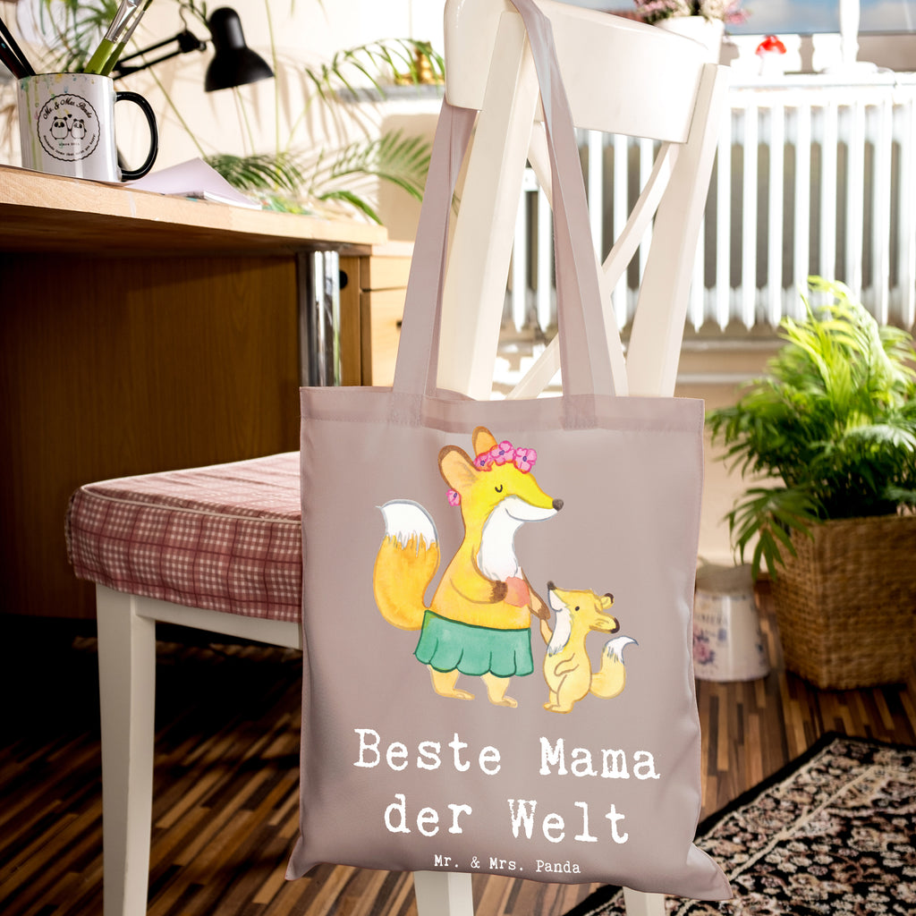 Tragetasche Fuchs Beste Mama der Welt Beuteltasche, Beutel, Einkaufstasche, Jutebeutel, Stoffbeutel, Tasche, Shopper, Umhängetasche, Strandtasche, Schultertasche, Stofftasche, Tragetasche, Badetasche, Jutetasche, Einkaufstüte, Laptoptasche, für, Dankeschön, Geschenk, Schenken, Geburtstag, Geburtstagsgeschenk, Geschenkidee, Danke, Bedanken, Mitbringsel, Freude machen, Geschenktipp, Mama, Mami, Mutter, Muttertag, Mutti, Ma, Tochter, Sohn, Beste Mama, Beste, Supermama