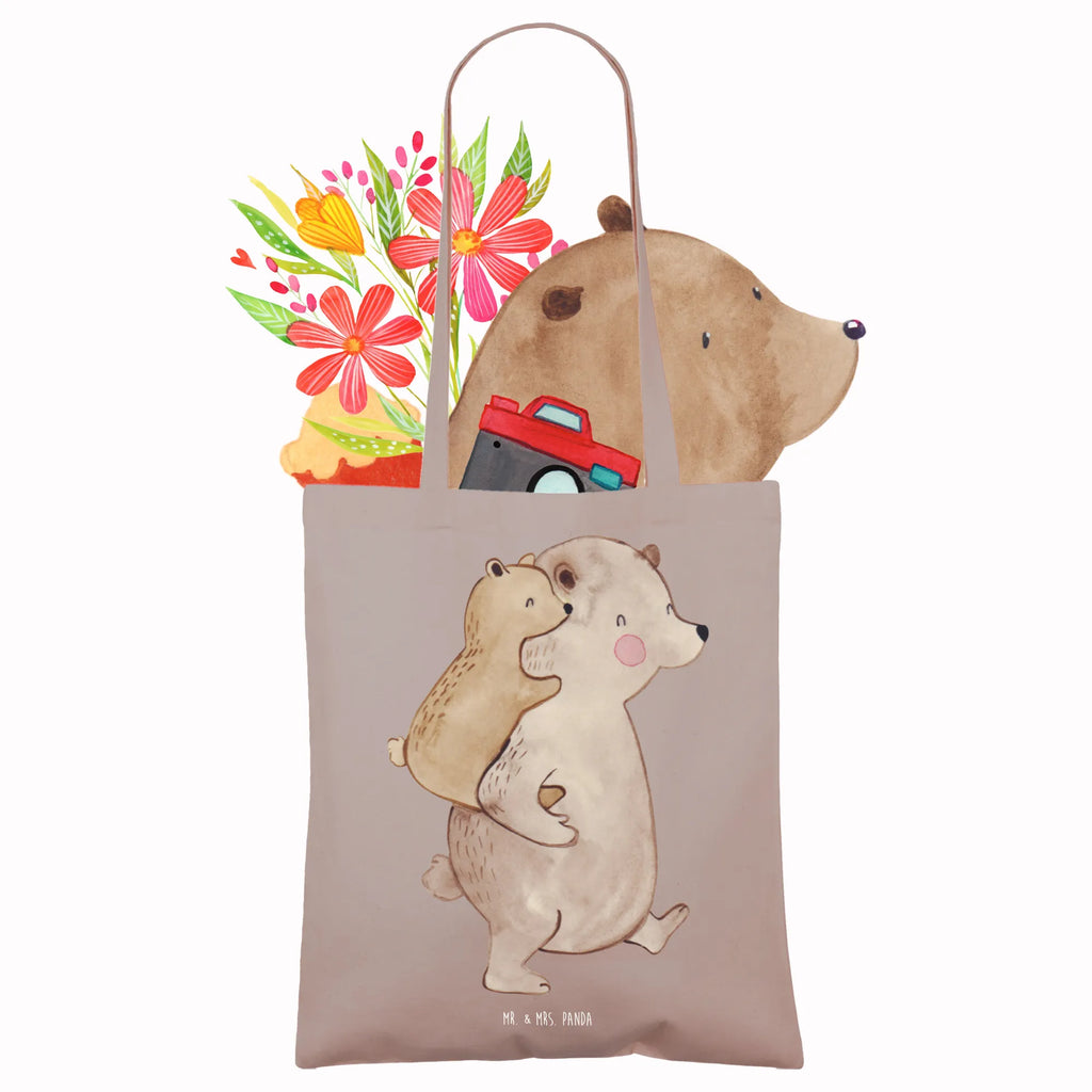 Tragetasche Papa Bär Beuteltasche, Beutel, Einkaufstasche, Jutebeutel, Stoffbeutel, Tasche, Shopper, Umhängetasche, Strandtasche, Schultertasche, Stofftasche, Tragetasche, Badetasche, Jutetasche, Einkaufstüte, Laptoptasche, Familie, Vatertag, Muttertag, Bruder, Schwester, Mama, Papa, Oma, Opa, Geschenk, Vater, Papi, Vati, Onkel, Geburtstag