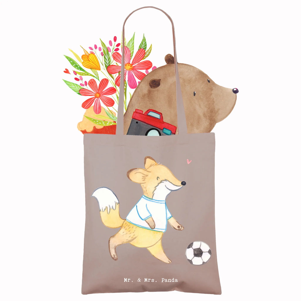 Tragetasche Fuchs Fußball spielen Beuteltasche, Beutel, Einkaufstasche, Jutebeutel, Stoffbeutel, Tasche, Shopper, Umhängetasche, Strandtasche, Schultertasche, Stofftasche, Tragetasche, Badetasche, Jutetasche, Einkaufstüte, Laptoptasche, Geschenk, Sport, Sportart, Hobby, Schenken, Danke, Dankeschön, Auszeichnung, Gewinn, Sportler, Fußball spielen, Fußballtraining, Fußballverein, Fußballmannschaft, Fußball Turnier, Punktspiele, Fußball