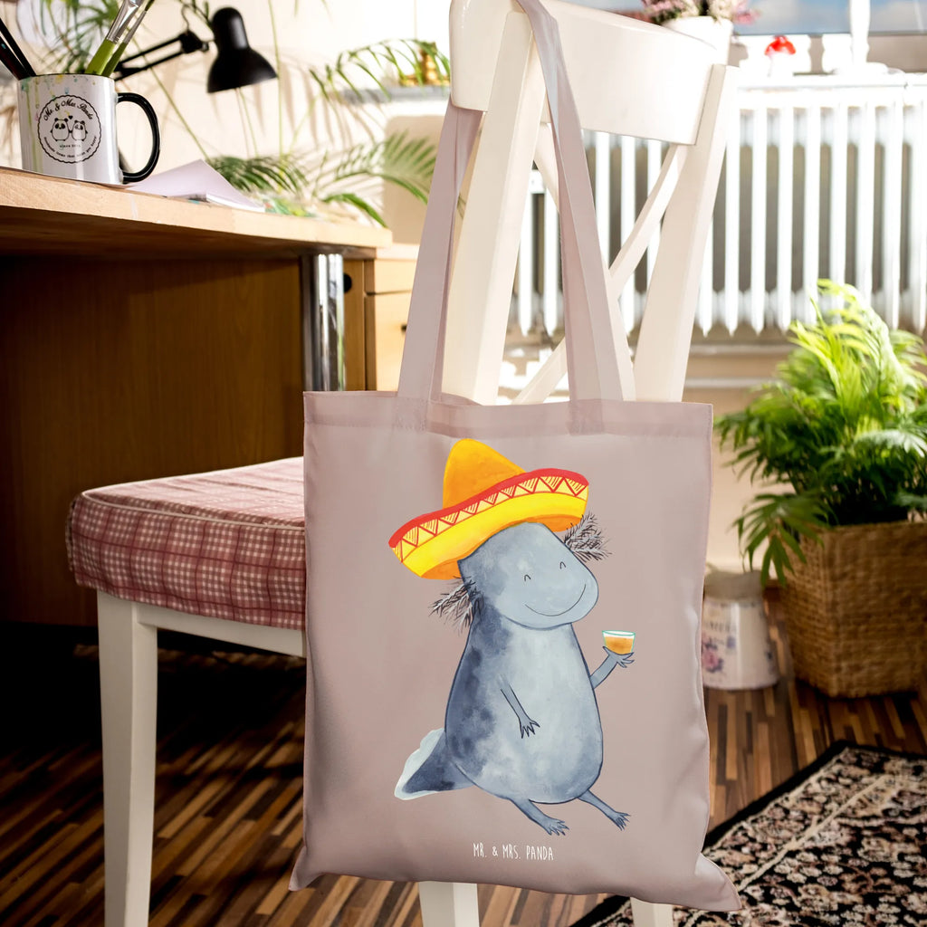 Tragetasche Axolotl Tequila Beuteltasche, Beutel, Einkaufstasche, Jutebeutel, Stoffbeutel, Tasche, Shopper, Umhängetasche, Strandtasche, Schultertasche, Stofftasche, Tragetasche, Badetasche, Jutetasche, Einkaufstüte, Laptoptasche, Axolotl, Molch, Mexico, Mexiko, Sombrero, Zitrone, Tequila, Motivation, Spruch, Schwanzlurch, Lurch, Lurche, Axolot, Feuerdrache, Feuersalamander