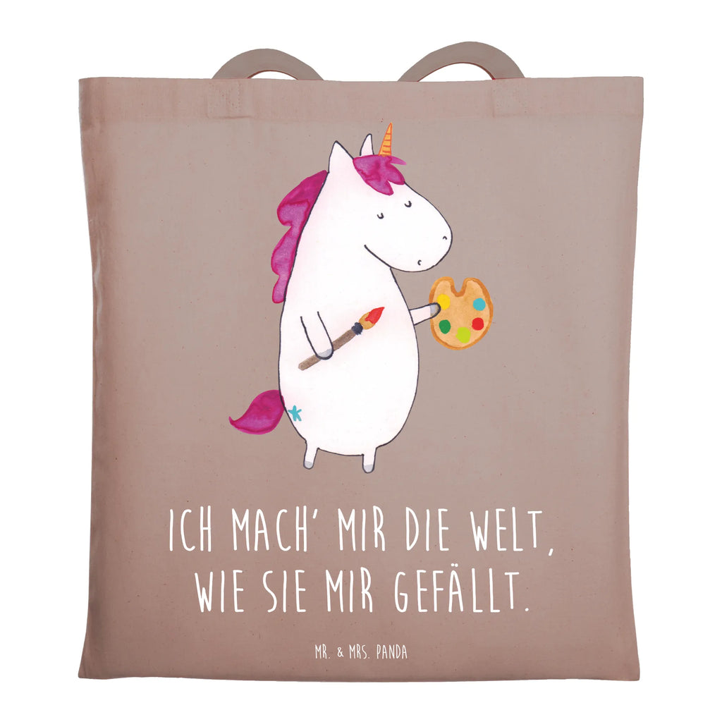 Tragetasche Einhorn Künstler Beuteltasche, Beutel, Einkaufstasche, Jutebeutel, Stoffbeutel, Tasche, Shopper, Umhängetasche, Strandtasche, Schultertasche, Stofftasche, Tragetasche, Badetasche, Jutetasche, Einkaufstüte, Laptoptasche, Einhorn, Einhörner, Einhorn Deko, Pegasus, Unicorn, Englisch, Künstler, Artist, Malen, Zeichnen, Welt, Farbe, Stift, Pinsel, Geschenk, Maler