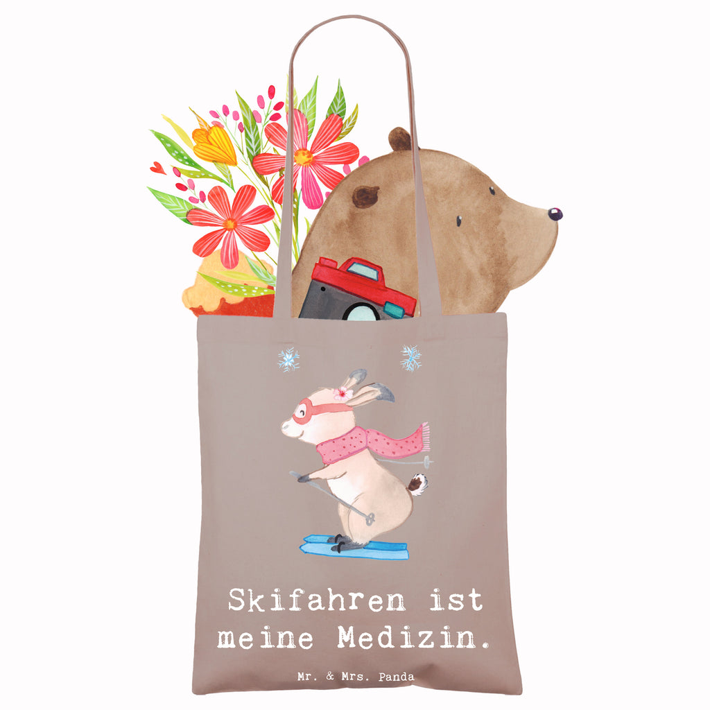 Tragetasche Hase Skifahren Beuteltasche, Beutel, Einkaufstasche, Jutebeutel, Stoffbeutel, Tasche, Shopper, Umhängetasche, Strandtasche, Schultertasche, Stofftasche, Tragetasche, Badetasche, Jutetasche, Einkaufstüte, Laptoptasche, Geschenk, Sport, Sportart, Hobby, Schenken, Danke, Dankeschön, Auszeichnung, Gewinn, Sportler, Ski fahren, Skifahren, Skisport, Skiwettbewerb, Skirennen