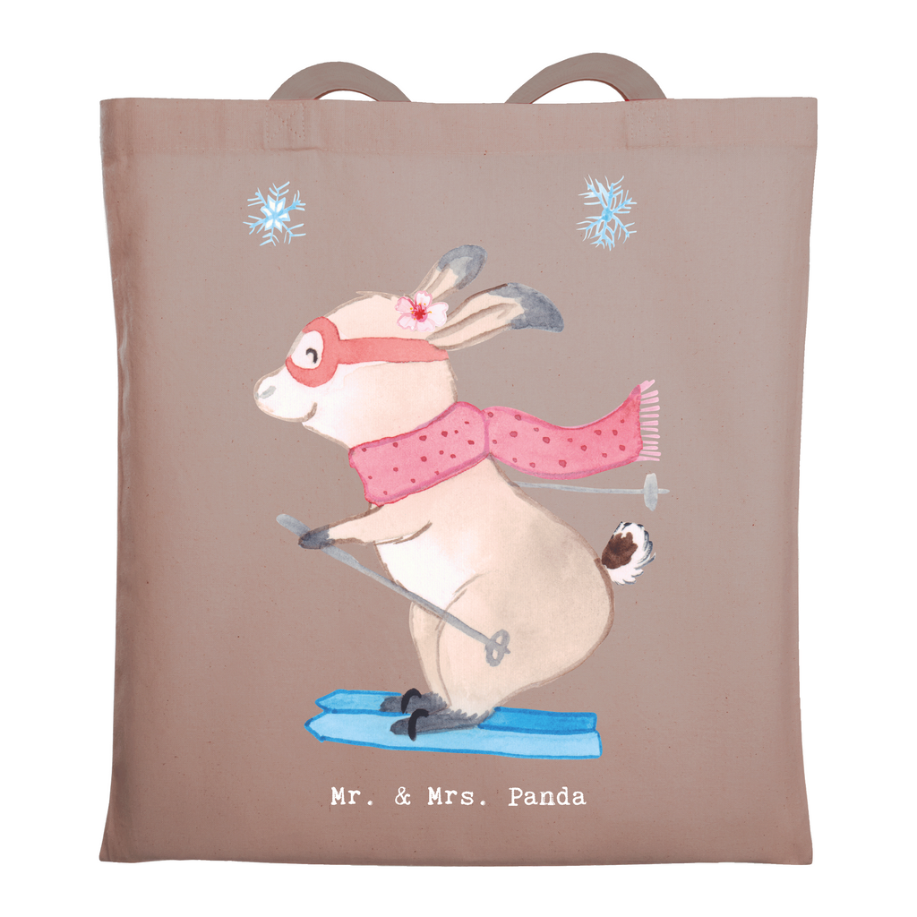 Tragetasche Hase Skifahren Beuteltasche, Beutel, Einkaufstasche, Jutebeutel, Stoffbeutel, Tasche, Shopper, Umhängetasche, Strandtasche, Schultertasche, Stofftasche, Tragetasche, Badetasche, Jutetasche, Einkaufstüte, Laptoptasche, Geschenk, Sport, Sportart, Hobby, Schenken, Danke, Dankeschön, Auszeichnung, Gewinn, Sportler, Ski fahren, Skifahren, Skisport, Skiwettbewerb, Skirennen