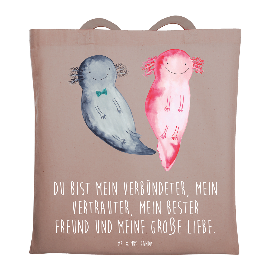 Tragetasche Axolotl Axel+Lotte Beuteltasche, Beutel, Einkaufstasche, Jutebeutel, Stoffbeutel, Tasche, Shopper, Umhängetasche, Strandtasche, Schultertasche, Stofftasche, Tragetasche, Badetasche, Jutetasche, Einkaufstüte, Laptoptasche, Axolotl, Molch, Axolot, Schwanzlurch, Lurch, Lurche, Liebe, große Liebe, Liebesbeweis, Freund, Verlobter, Ehemann, Jahrestag, Valentinstag