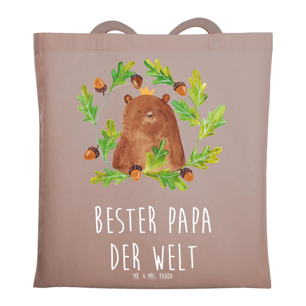 Tragetasche Bär König Beuteltasche, Beutel, Einkaufstasche, Jutebeutel, Stoffbeutel, Tasche, Shopper, Umhängetasche, Strandtasche, Schultertasche, Stofftasche, Tragetasche, Badetasche, Jutetasche, Einkaufstüte, Laptoptasche, Bär, Teddy, Teddybär, Papa, Papa Bär, bester Vater, bester Papa, weltbester Papa, Vatertag, Vater, Dad, Daddy, Papi