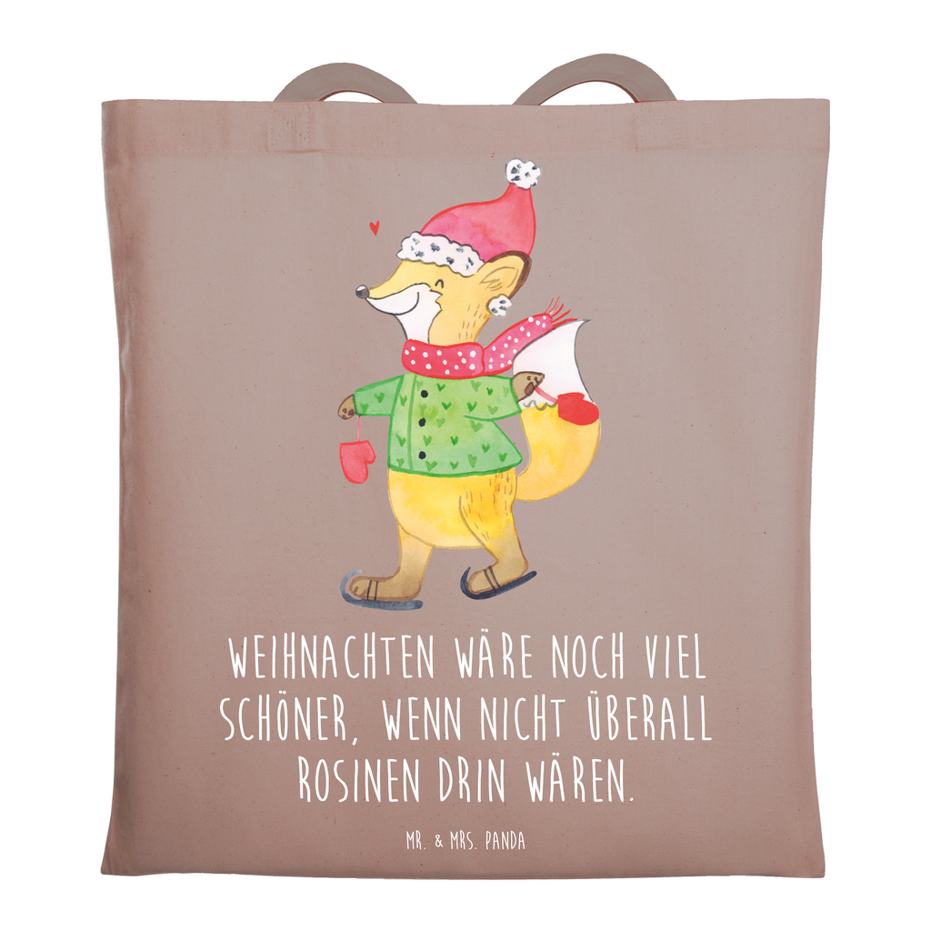 Tragetasche Fuchs  Schlittschuhe Beuteltasche, Beutel, Einkaufstasche, Jutebeutel, Stoffbeutel, Tasche, Shopper, Umhängetasche, Strandtasche, Schultertasche, Stofftasche, Tragetasche, Badetasche, Jutetasche, Einkaufstüte, Laptoptasche, Winter, Weihnachten, Weihnachtsdeko, Nikolaus, Advent, Heiligabend, Wintermotiv, Weihnachtsmann, Weihnachtstage, Weihnachtsbaum, Tannenbaum, Weihnachtszeit