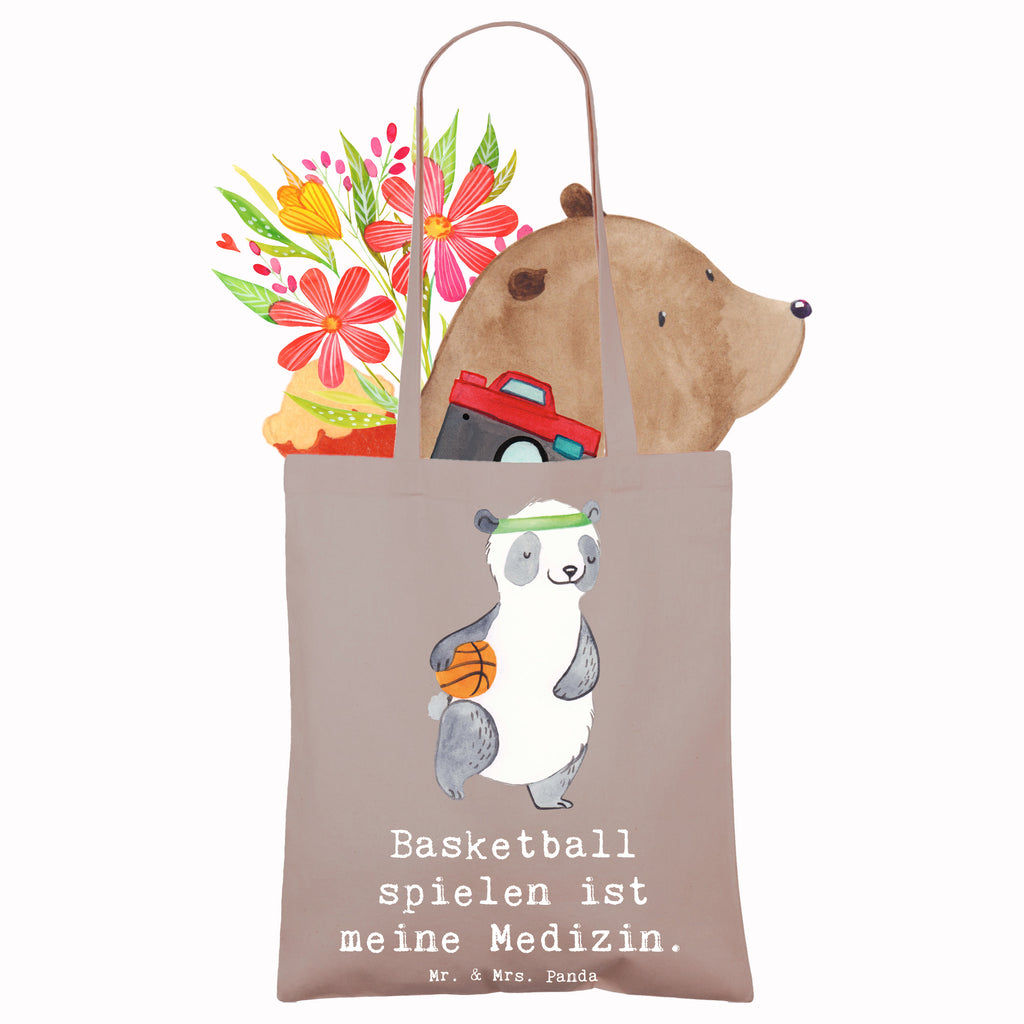 Tragetasche Panda Basketball Beuteltasche, Beutel, Einkaufstasche, Jutebeutel, Stoffbeutel, Tasche, Shopper, Umhängetasche, Strandtasche, Schultertasche, Stofftasche, Tragetasche, Badetasche, Jutetasche, Einkaufstüte, Laptoptasche, Geschenk, Sport, Sportart, Hobby, Schenken, Danke, Dankeschön, Auszeichnung, Gewinn, Sportler, Basketball, Basketball Verein, Basketball Verband, Basketballplatz