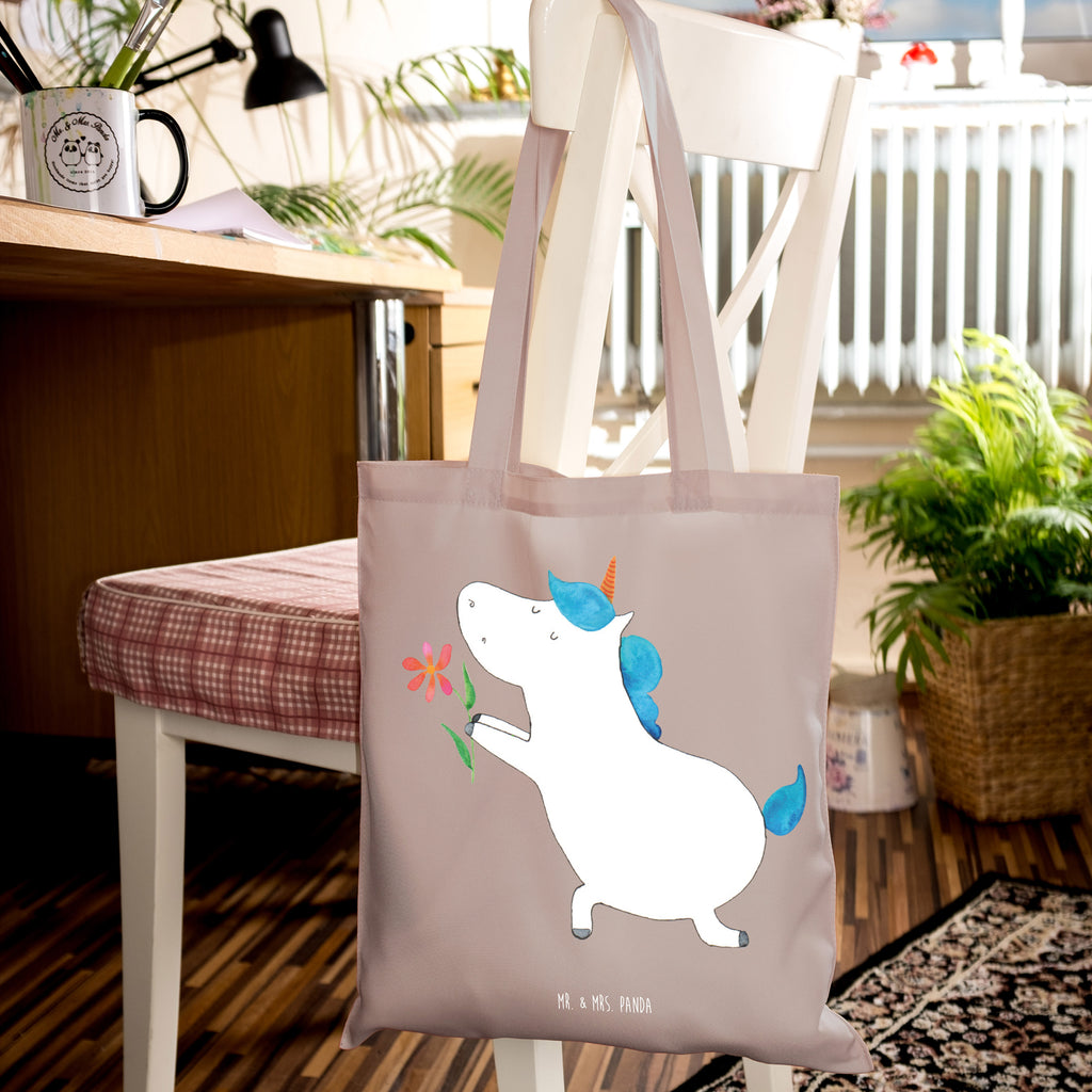 Tragetasche Einhorn Blume Beuteltasche, Beutel, Einkaufstasche, Jutebeutel, Stoffbeutel, Tasche, Shopper, Umhängetasche, Strandtasche, Schultertasche, Stofftasche, Tragetasche, Badetasche, Jutetasche, Einkaufstüte, Laptoptasche, Einhorn, Einhörner, Einhorn Deko, Pegasus, Unicorn, Liebe, Liebesbeweis, Antrag, Heiratsantrag, Verlobung, Ehepaar, Pärchen, Partner, Freund, Freundin, Ehe, heiraten