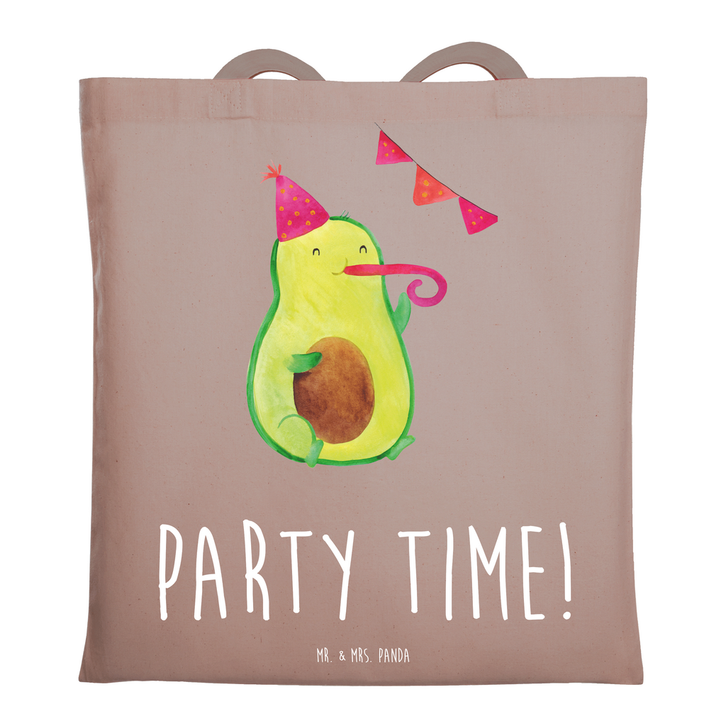 Tragetasche Avocado Party Time Beuteltasche, Beutel, Einkaufstasche, Jutebeutel, Stoffbeutel, Tasche, Shopper, Umhängetasche, Strandtasche, Schultertasche, Stofftasche, Tragetasche, Badetasche, Jutetasche, Einkaufstüte, Laptoptasche, Avocado, Veggie, Vegan, Gesund