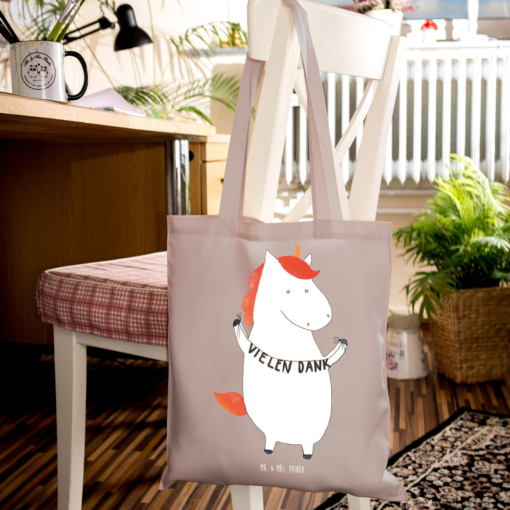 Tragetasche Einhorn Vielen Dank Beuteltasche, Beutel, Einkaufstasche, Jutebeutel, Stoffbeutel, Tasche, Shopper, Umhängetasche, Strandtasche, Schultertasche, Stofftasche, Tragetasche, Badetasche, Jutetasche, Einkaufstüte, Laptoptasche, Einhorn, Einhörner, Einhorn Deko, Pegasus, Unicorn, Danke, vielen Dank, Dankeschön, Danksagung