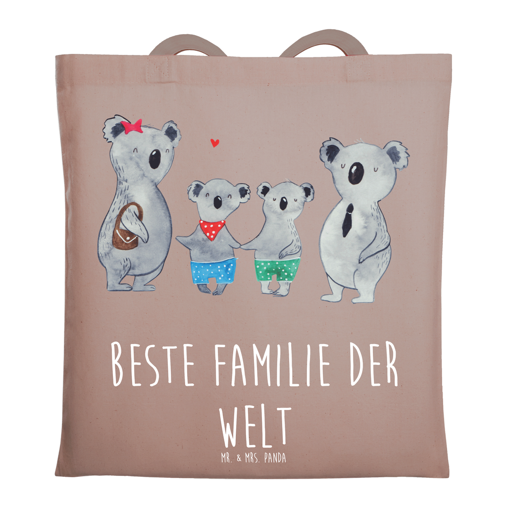 Tragetasche Koala Familie zwei Beuteltasche, Beutel, Einkaufstasche, Jutebeutel, Stoffbeutel, Tasche, Shopper, Umhängetasche, Strandtasche, Schultertasche, Stofftasche, Tragetasche, Badetasche, Jutetasche, Einkaufstüte, Laptoptasche, Familie, Vatertag, Muttertag, Bruder, Schwester, Mama, Papa, Oma, Opa, Koala, Koalabär, beste Familie, Familienzeit, Familienleben, Koalafamilie, Lieblingsfamilie