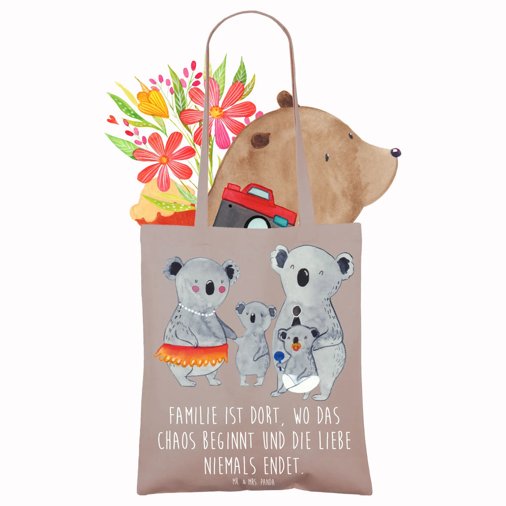 Tragetasche Koala Familie Beuteltasche, Beutel, Einkaufstasche, Jutebeutel, Stoffbeutel, Tasche, Shopper, Umhängetasche, Strandtasche, Schultertasche, Stofftasche, Tragetasche, Badetasche, Jutetasche, Einkaufstüte, Laptoptasche, Familie, Vatertag, Muttertag, Bruder, Schwester, Mama, Papa, Oma, Opa, Koala, Koalas, Family, Kinder, Geschwister, Familienleben