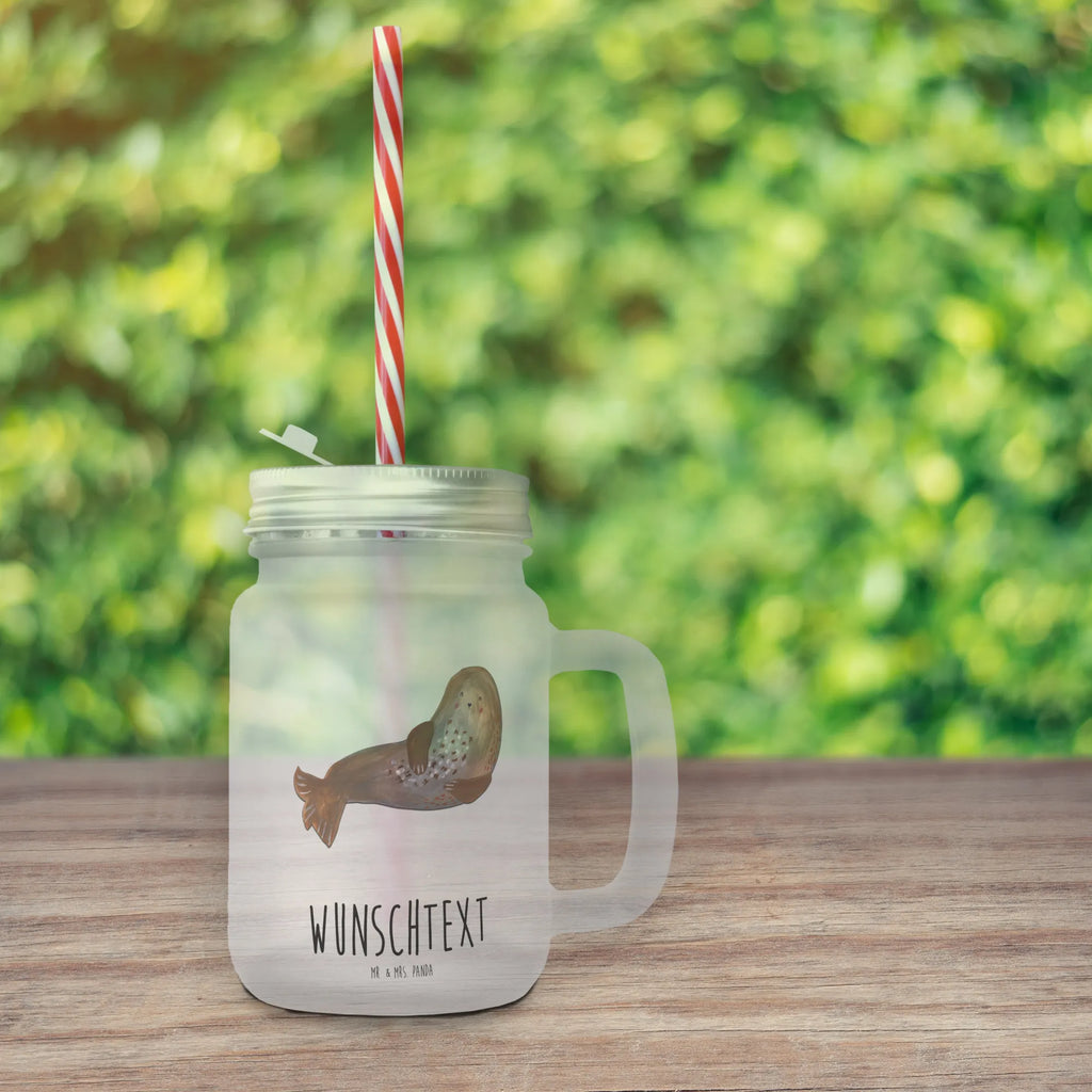 Personalised mason jar drinking glass seal Laugh Personalisiertes Mason Jar, Personalisiertes Glas, Personalisiertes Trinkglas, Personalisiertes Henkelglas, Personalisiertes Sommerglas, Personalisiertes Einmachglas, Personalisiertes Cocktailglas, Personalisiertes Cocktail-Glas, mit Namen, Wunschtext, Wunschnamen, Mason Jar selbst bedrucken, Wunschglas mit Namen, Bedrucktes Trinkglas, Geschenk mit Namen, Tiermotive, Gute Laune, lustige Sprüche, Tiere, Robbe, Robben, Seehund, Strand, Meerestier, Ostsee, Nordsee