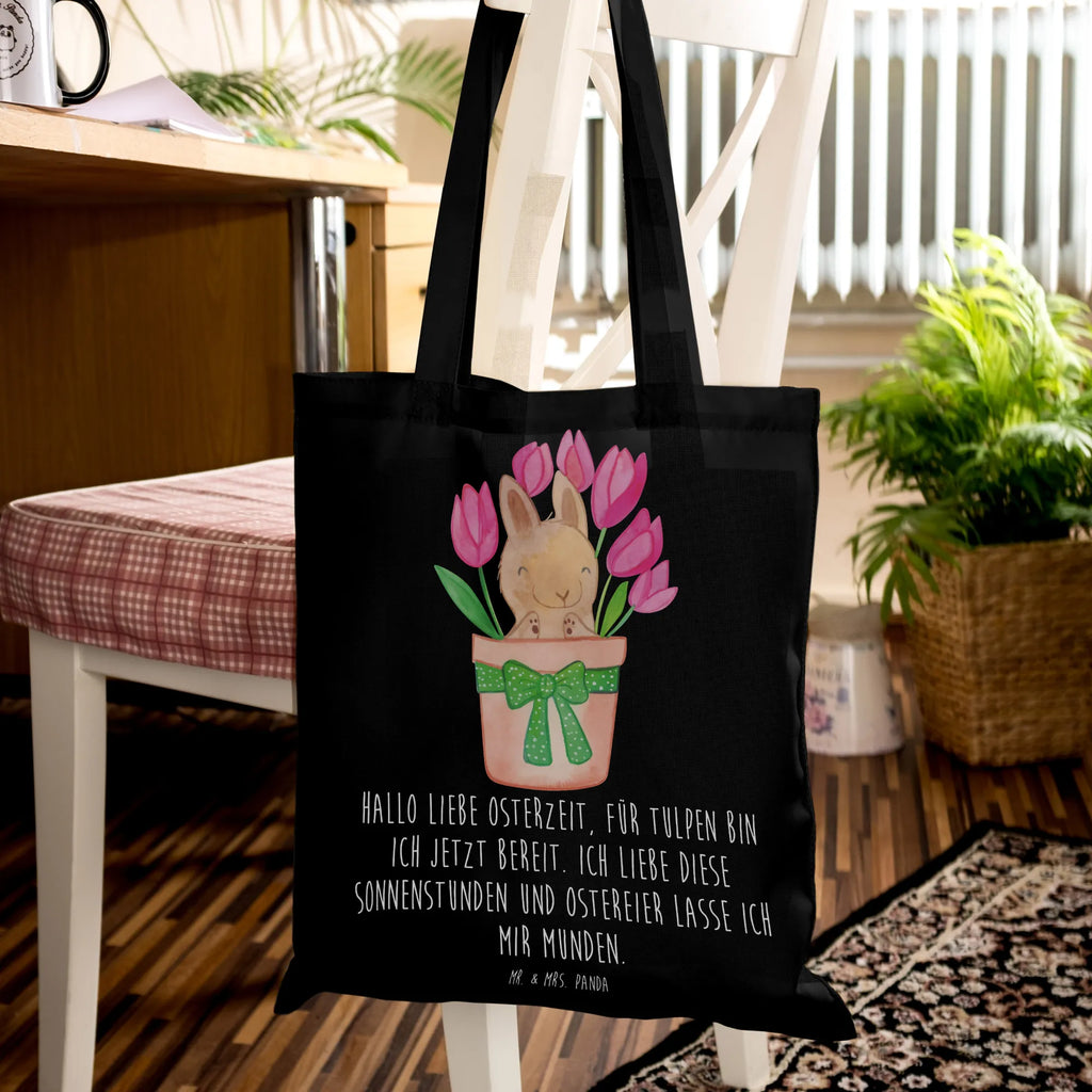 Tragetasche Hase Tulpen Beuteltasche, Beutel, Einkaufstasche, Jutebeutel, Stoffbeutel, Tasche, Shopper, Umhängetasche, Strandtasche, Schultertasche, Stofftasche, Tragetasche, Badetasche, Jutetasche, Einkaufstüte, Laptoptasche, Ostern, Osterhase, Ostergeschenke, Osternest, Osterdeko, Geschenke zu Ostern, Ostern Geschenk, Ostergeschenke Kinder, Ostern Kinder, Hase, Ostergeschenk, Tulpen, Blumenstrauß, Alternative zu Blumen