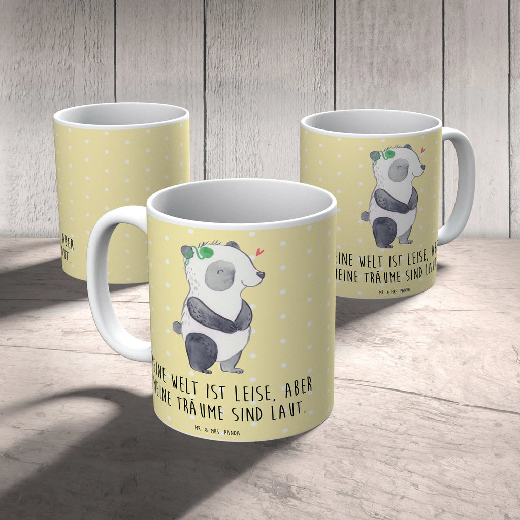 Tasse Panda Gehörlos Tasse, Kaffeetasse, Teetasse, Becher, Kaffeebecher, Teebecher, Keramiktasse, Porzellantasse, Büro Tasse, Geschenk Tasse, Tasse Sprüche, Tasse Motive, Kaffeetassen, Tasse bedrucken, Designer Tasse, Cappuccino Tassen, Schöne Teetassen, Panda, gehörlos, Cochlea Implantat, ertaubt