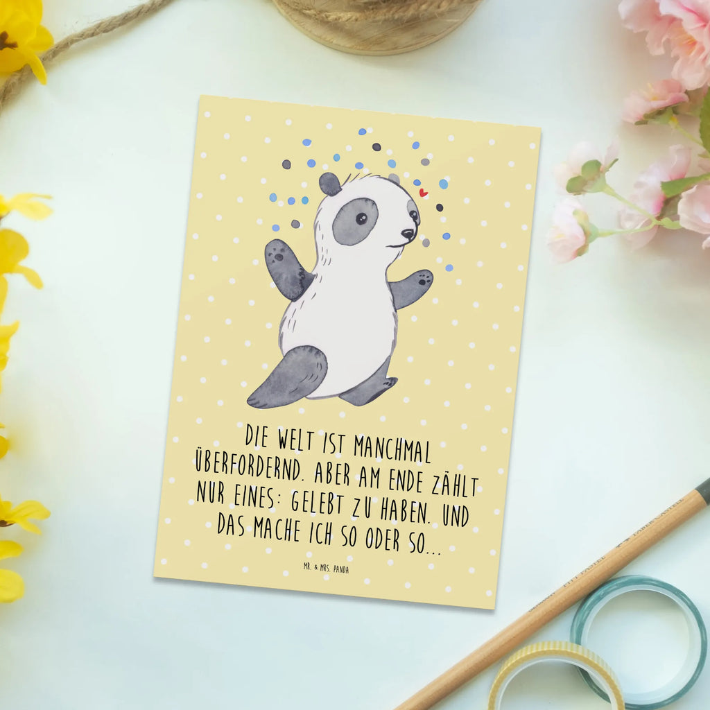 Postkarte Panda Bipolar Postkarte, Karte, Geschenkkarte, Grußkarte, Einladung, Ansichtskarte, Geburtstagskarte, Einladungskarte, Dankeskarte, Ansichtskarten, Einladung Geburtstag, Einladungskarten Geburtstag, Panda, bipolar, Bipolare Störung