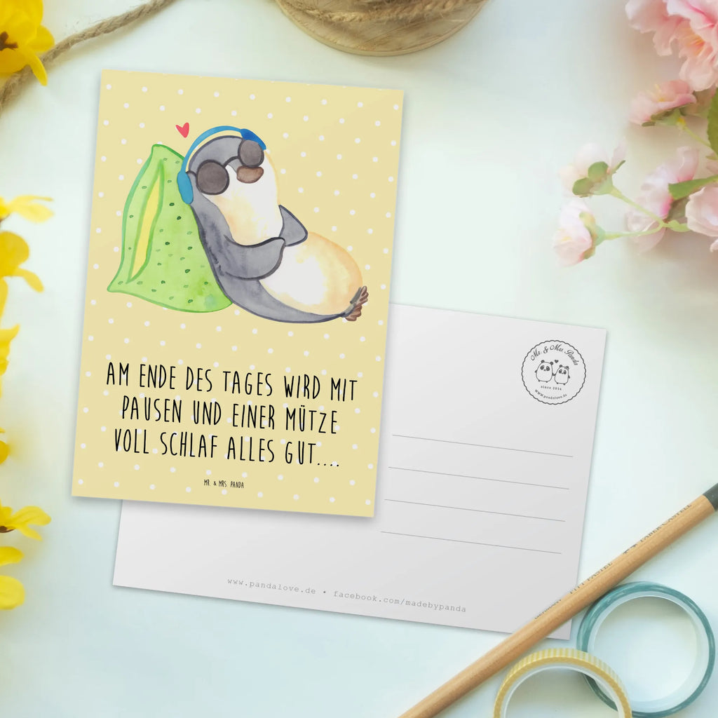 Postkarte Pinguin PEM Postkarte, Karte, Geschenkkarte, Grußkarte, Einladung, Ansichtskarte, Geburtstagskarte, Einladungskarte, Dankeskarte, Ansichtskarten, Einladung Geburtstag, Einladungskarten Geburtstag, Pinguin, PEM, Fatigue