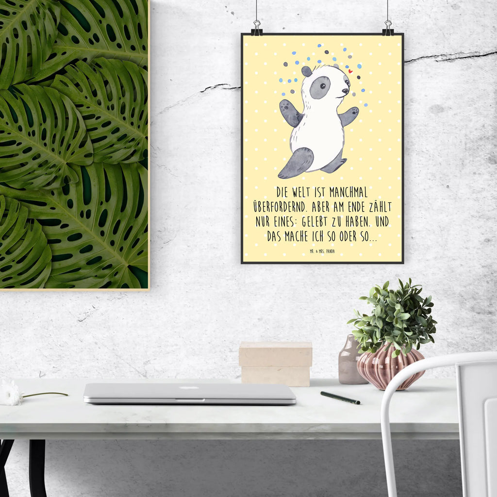 Poster Panda Bipolar Poster, Wandposter, Bild, Wanddeko, Küchenposter, Kinderposter, Wanddeko Bild, Raumdekoration, Wanddekoration, Handgemaltes Poster, Mr. & Mrs. Panda Poster, Designposter, Kunstdruck, Posterdruck, Panda, bipolar, Bipolare Störung