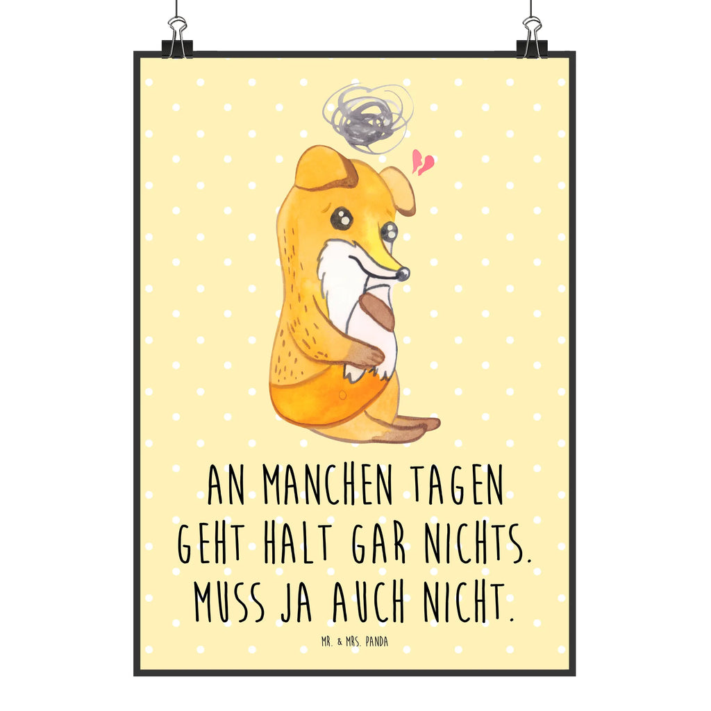 Poster Fuchs Depressionen Poster, Wandposter, Bild, Wanddeko, Küchenposter, Kinderposter, Wanddeko Bild, Raumdekoration, Wanddekoration, Handgemaltes Poster, Mr. & Mrs. Panda Poster, Designposter, Kunstdruck, Posterdruck, Fuchs, Depressionen, depressiv