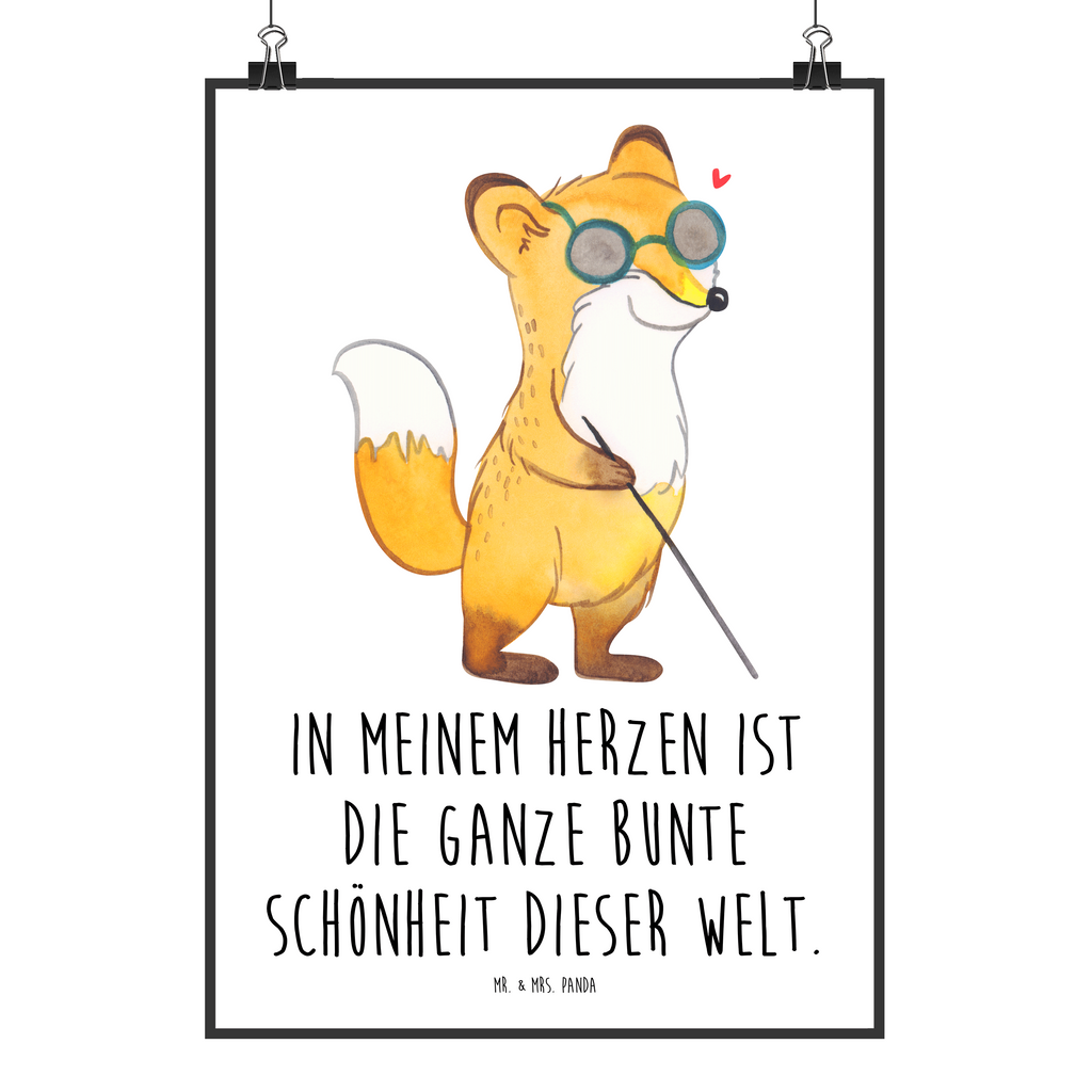 Poster Fuchs Blindheit Poster, Wandposter, Bild, Wanddeko, Küchenposter, Kinderposter, Wanddeko Bild, Raumdekoration, Wanddekoration, Handgemaltes Poster, Mr. & Mrs. Panda Poster, Designposter, Kunstdruck, Posterdruck, Fuchs, Blindheit, Erblindung