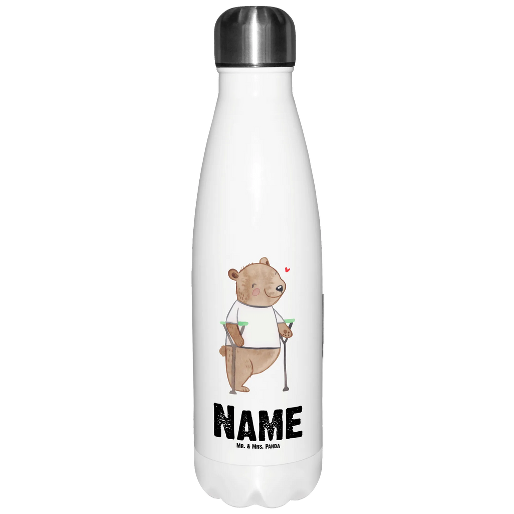 Personalisierte Thermosflasche Bär Beinamputation Personalisierte Isolierflasche, Personalisierte Thermoflasche, Personalisierte Trinkflasche, Trinkflasche Mit Namen, Wunschname, Bedrucken, Namensflasche, Bär, Amputation, Beinamputation