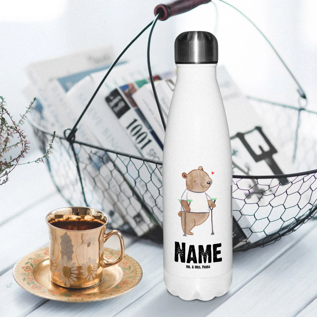 Personalisierte Thermosflasche Bär Beinamputation Personalisierte Isolierflasche, Personalisierte Thermoflasche, Personalisierte Trinkflasche, Trinkflasche Mit Namen, Wunschname, Bedrucken, Namensflasche, Bär, Amputation, Beinamputation