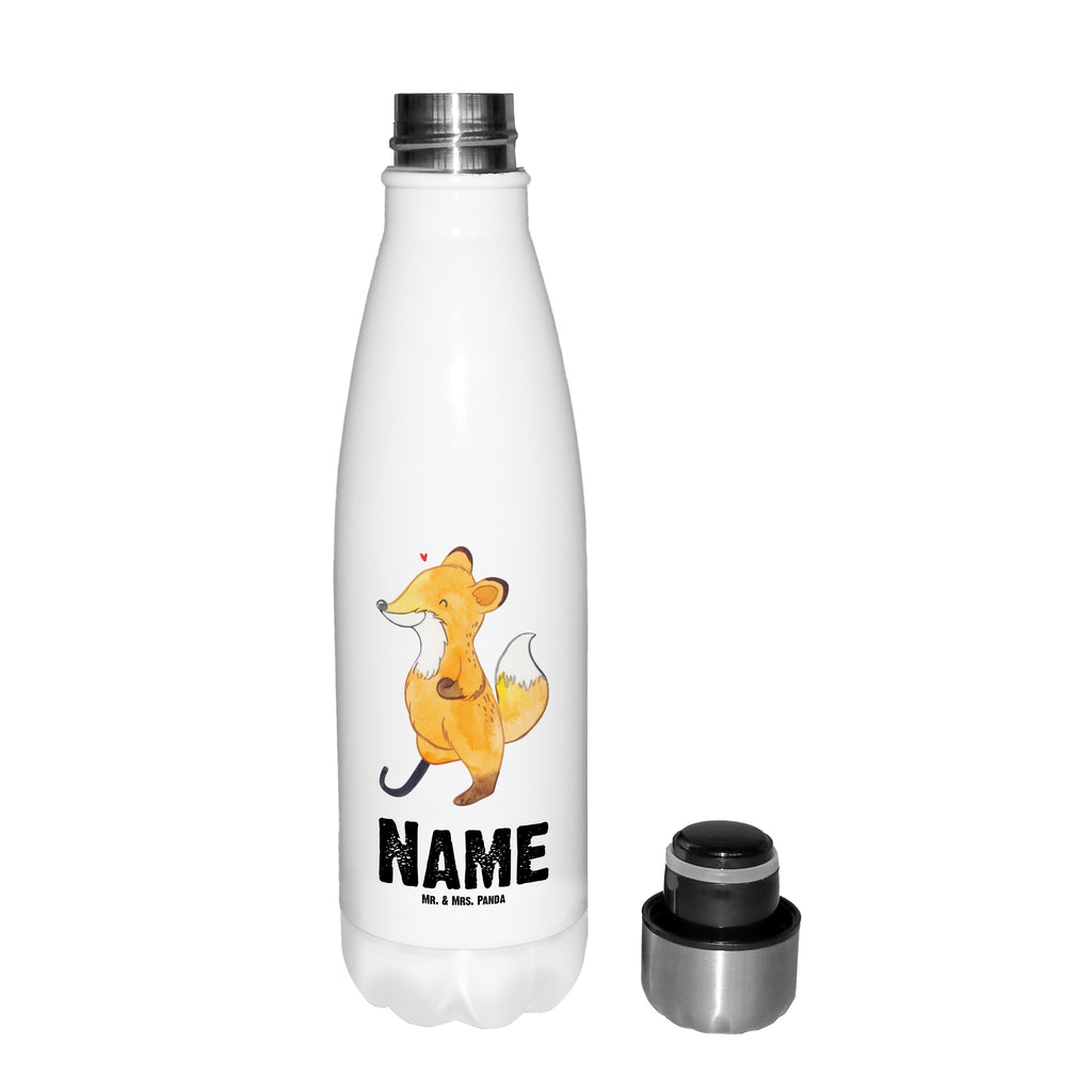 Personalisierte Thermosflasche Fuchs Beinprothese Personalisierte Isolierflasche, Personalisierte Thermoflasche, Personalisierte Trinkflasche, Trinkflasche Mit Namen, Wunschname, Bedrucken, Namensflasche, Fuchs, Amputation, Beimamputation, Beinprothese