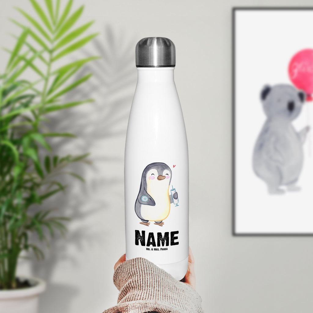 Personalisierte Thermosflasche Pinguin Diabetes Personalisierte Isolierflasche, Personalisierte Thermoflasche, Personalisierte Trinkflasche, Trinkflasche Mit Namen, Wunschname, Bedrucken, Namensflasche, Pinguin, Diabetes, Diabetes Mellitus, Zuckerkrankheit