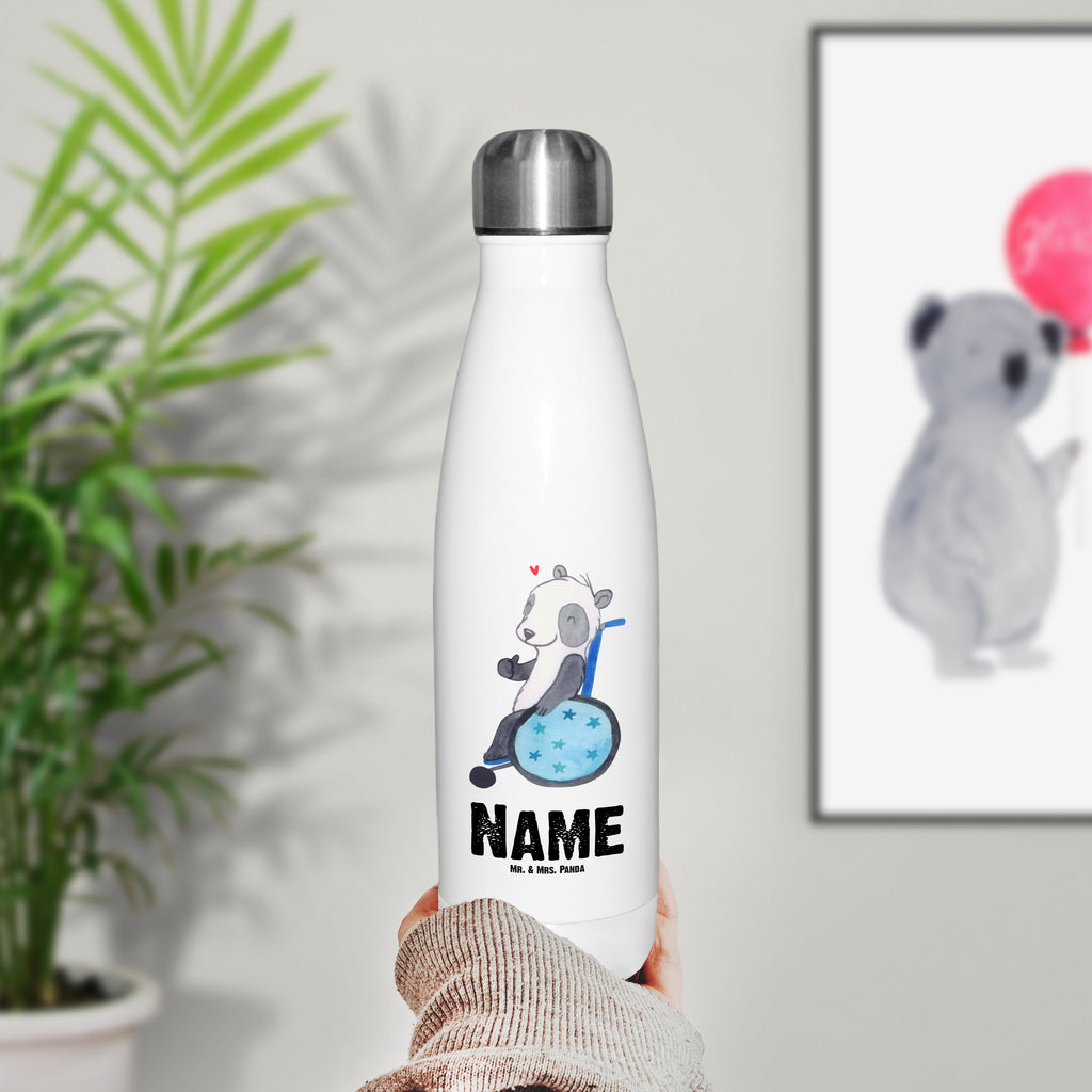 Personalisierte Thermosflasche Panda Rollstuhl Personalisierte Isolierflasche, Personalisierte Thermoflasche, Personalisierte Trinkflasche, Trinkflasche Mit Namen, Wunschname, Bedrucken, Namensflasche, Panda, Rollstuhl