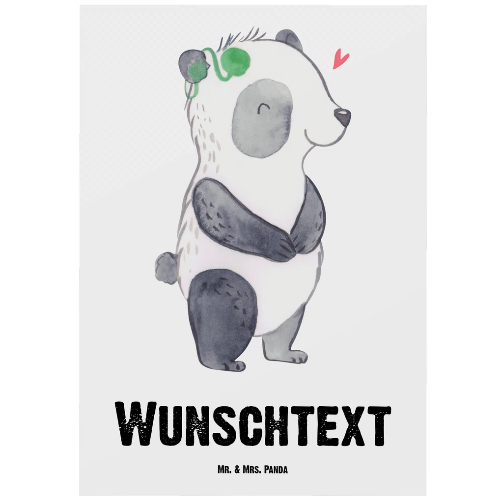 Personalisierte Postkarte Panda Gehörlos Postkarte mit Namen, Postkarte bedrucken, Postkarte mit Wunschtext, Postkarte personalisierbar, Geschenkkarte mit Namen, Grußkarte mit Namen, Karte mit Namen, Einladung mit Namen, Ansichtskarte mit Namen, Geschenkkarte mit Wunschtext, Grußkarte mit Wunschtext, Karte mit Wunschtext, Einladung mit Wunschtext, Ansichtskarte mit Wunschtext, Panda, gehörlos, Cochlea Implantat, ertaubt