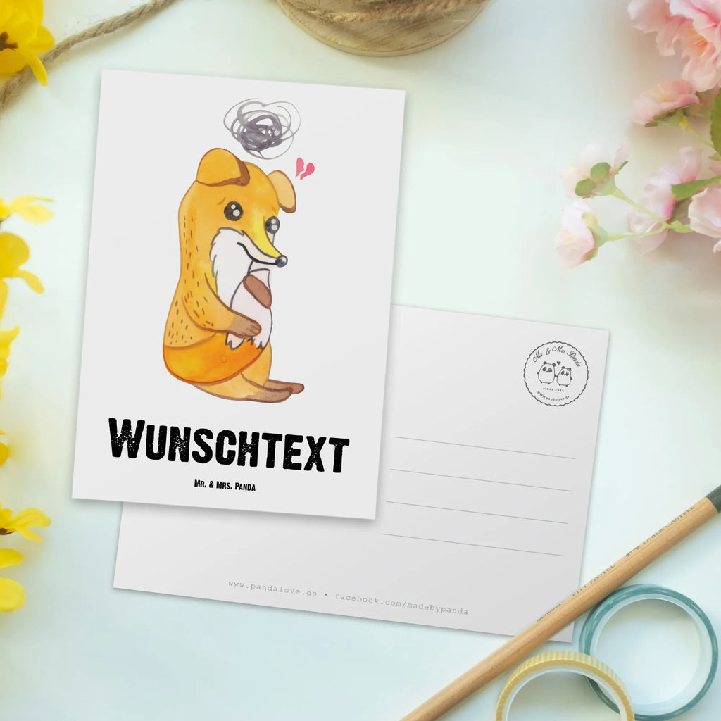 Personalisierte Postkarte Fuchs Depressionen Postkarte mit Namen, Postkarte bedrucken, Postkarte mit Wunschtext, Postkarte personalisierbar, Geschenkkarte mit Namen, Grußkarte mit Namen, Karte mit Namen, Einladung mit Namen, Ansichtskarte mit Namen, Geschenkkarte mit Wunschtext, Grußkarte mit Wunschtext, Karte mit Wunschtext, Einladung mit Wunschtext, Ansichtskarte mit Wunschtext, Fuchs, Depressionen, depressiv