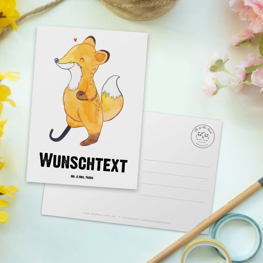 Personalisierte Postkarte Fuchs Beinprothese Postkarte mit Namen, Postkarte bedrucken, Postkarte mit Wunschtext, Postkarte personalisierbar, Geschenkkarte mit Namen, Grußkarte mit Namen, Karte mit Namen, Einladung mit Namen, Ansichtskarte mit Namen, Geschenkkarte mit Wunschtext, Grußkarte mit Wunschtext, Karte mit Wunschtext, Einladung mit Wunschtext, Ansichtskarte mit Wunschtext, Fuchs, Amputation, Beimamputation, Beinprothese