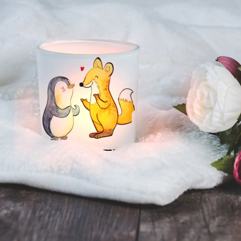 Personalisiertes Windlicht Fuchs & Pinguin gehörlos Personalisiertes Windlicht, Personalisiertes Windlicht Glas, Personalisiertes Teelichtglas, Personalisierter Teelichthalter, Personalisiertes Kerzenglas, Personalisierte Kerze, Personalisiertes Teelicht, Windlicht mit Namen, Windlicht Glas mit Namen, Teelichtglas mit Namen, Teelichthalter mit Namen, Teelichter mit Namen, Kerzenglas mit Namen, Kerze mit Namen, Teelicht mit Namen, Namenspersonalisierung, Name, selbst gestalten, Wunschtext, Bedrucken, Gebärdensprache, gehörlos, Fuchs, Pinguin