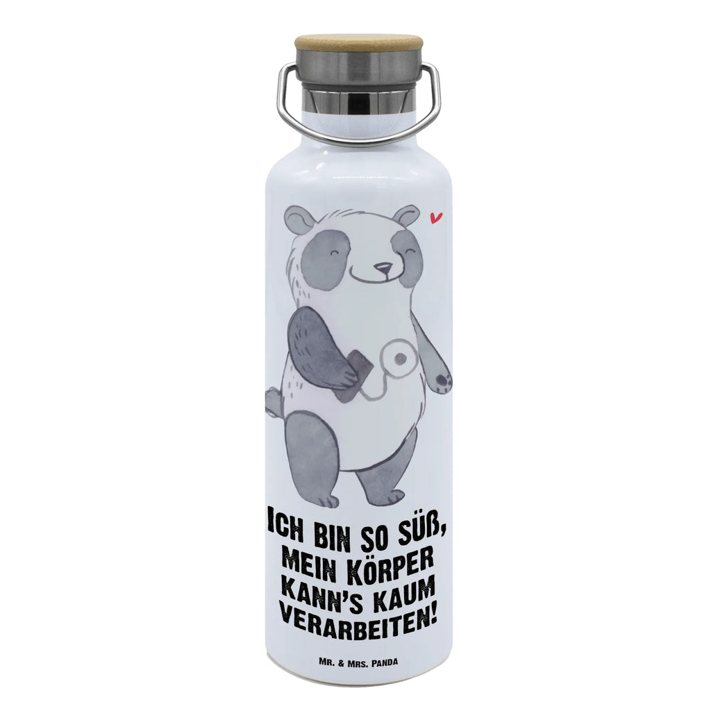 Trinkflasche Panda Insulinpumpe Thermosflasche, Isolierflasche, Edelstahl, Trinkflasche, isoliert, Wamrhaltefunktion, Sportflasche, Flasche zum Sport, Sportlerflasche, Panda, Diabetes, Diabetes mellitus, Insulinpumpe