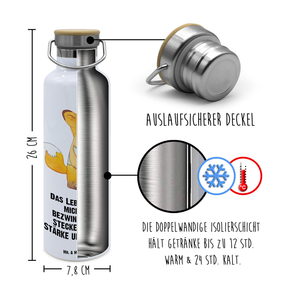 Trinkflasche Fuchs Orthopädisches Korsett Thermosflasche, Isolierflasche, Edelstahl, Trinkflasche, isoliert, Wamrhaltefunktion, Sportflasche, Flasche zum Sport, Sportlerflasche