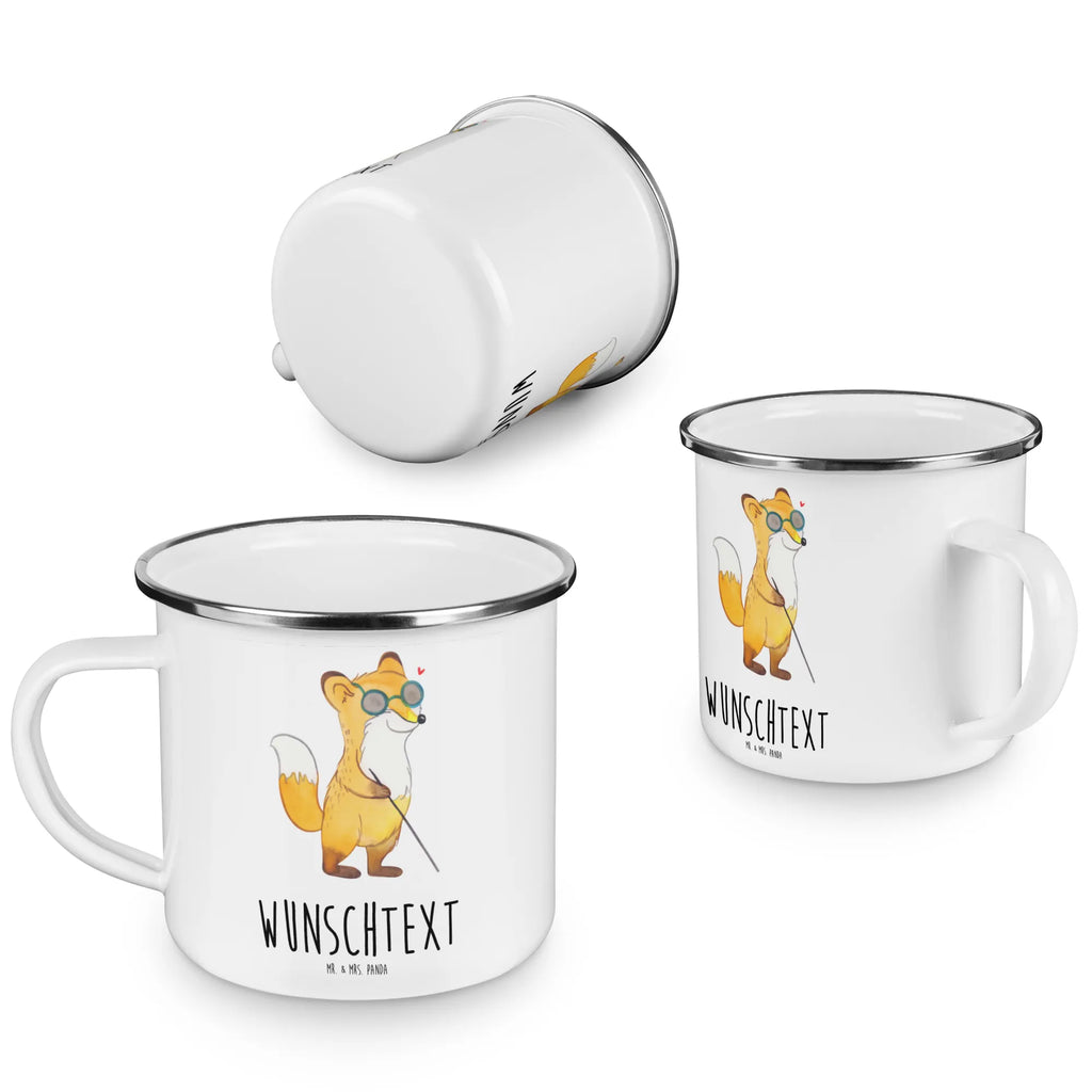 Personalised enamel cup Fox Blindness Emaille Tasse personalisiert, Emaille Tasse mit Namen, Campingtasse personalisiert, Namenstasse, Campingtasse bedrucken, Campinggeschirr personalsisert, tasse mit namen, personalisierte tassen, personalisierte tasse, tasse selbst gestalten, tasse bedrucken, tassen bedrucken, Fuchs, Blindheit, Erblindung