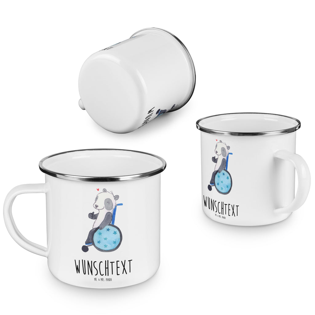 Personalisierte Emaille Tasse Panda Rollstuhl Emaille Tasse personalisiert, Emaille Tasse mit Namen, Campingtasse personalisiert, Namenstasse, Campingtasse bedrucken, Campinggeschirr personalsisert, tasse mit namen, personalisierte tassen, personalisierte tasse, tasse selbst gestalten, tasse bedrucken, tassen bedrucken, Panda, Rollstuhl