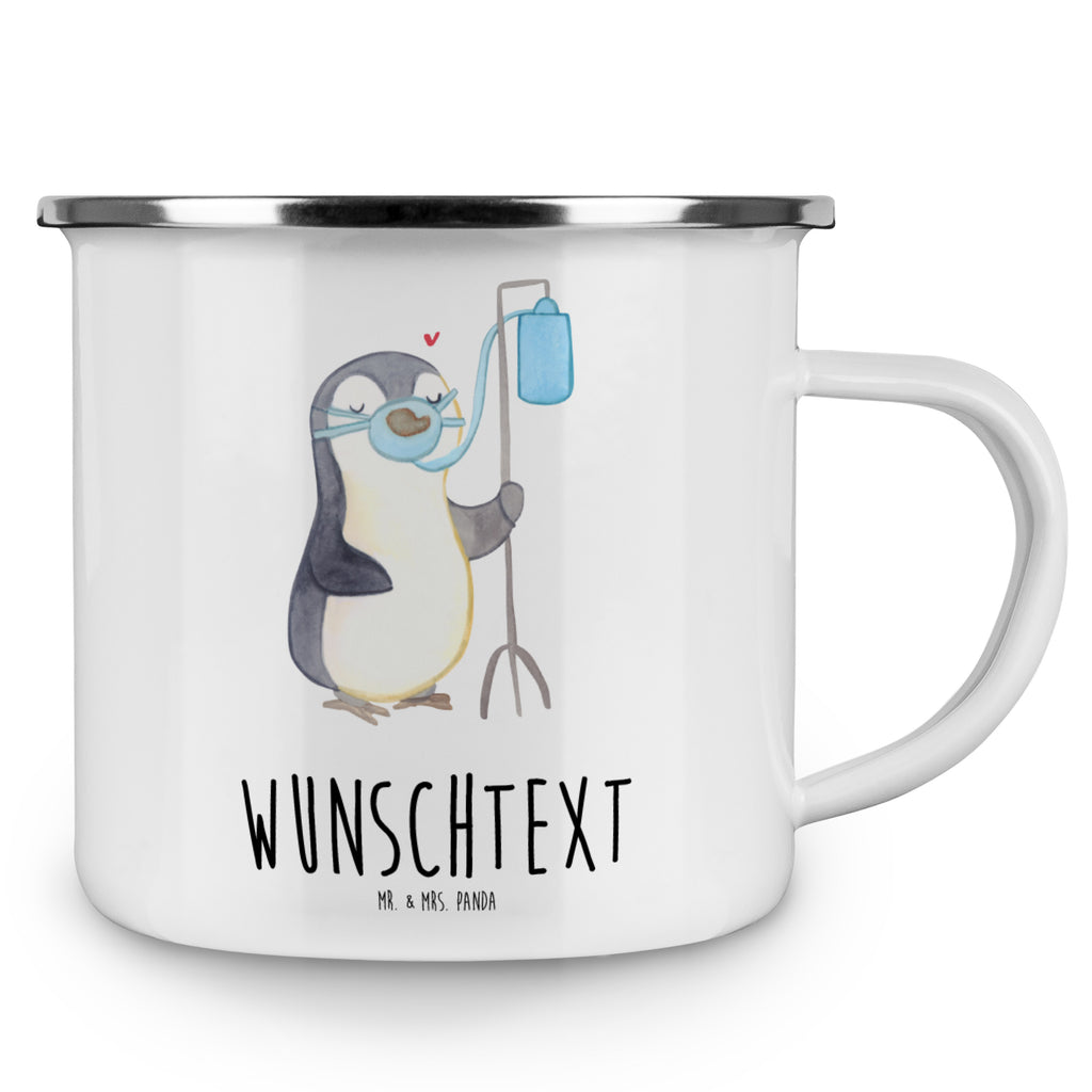 Personalisierte Emaille Tasse Pinguin  Sauerstoff Emaille Tasse personalisiert, Emaille Tasse mit Namen, Campingtasse personalisiert, Namenstasse, Campingtasse bedrucken, Campinggeschirr personalsisert, tasse mit namen, personalisierte tassen, personalisierte tasse, tasse selbst gestalten, tasse bedrucken, tassen bedrucken, Pinguin, Sauerstoffgerät, Sauerstofftherapie