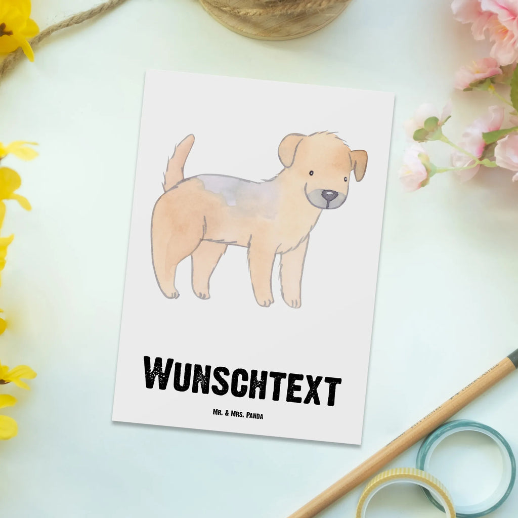 Personalisierte Postkarte Border Terrier Lebensretter Postkarte mit Namen, Postkarte bedrucken, Postkarte mit Wunschtext, Postkarte personalisierbar, Geschenkkarte mit Namen, Grußkarte mit Namen, Karte mit Namen, Einladung mit Namen, Ansichtskarte mit Namen, Geschenkkarte mit Wunschtext, Grußkarte mit Wunschtext, Karte mit Wunschtext, Einladung mit Wunschtext, Ansichtskarte mit Wunschtext, Hund, Hunderasse, Rassehund, Hundebesitzer, Geschenk, Tierfreund, Schenken, Welpe, Border Terrier