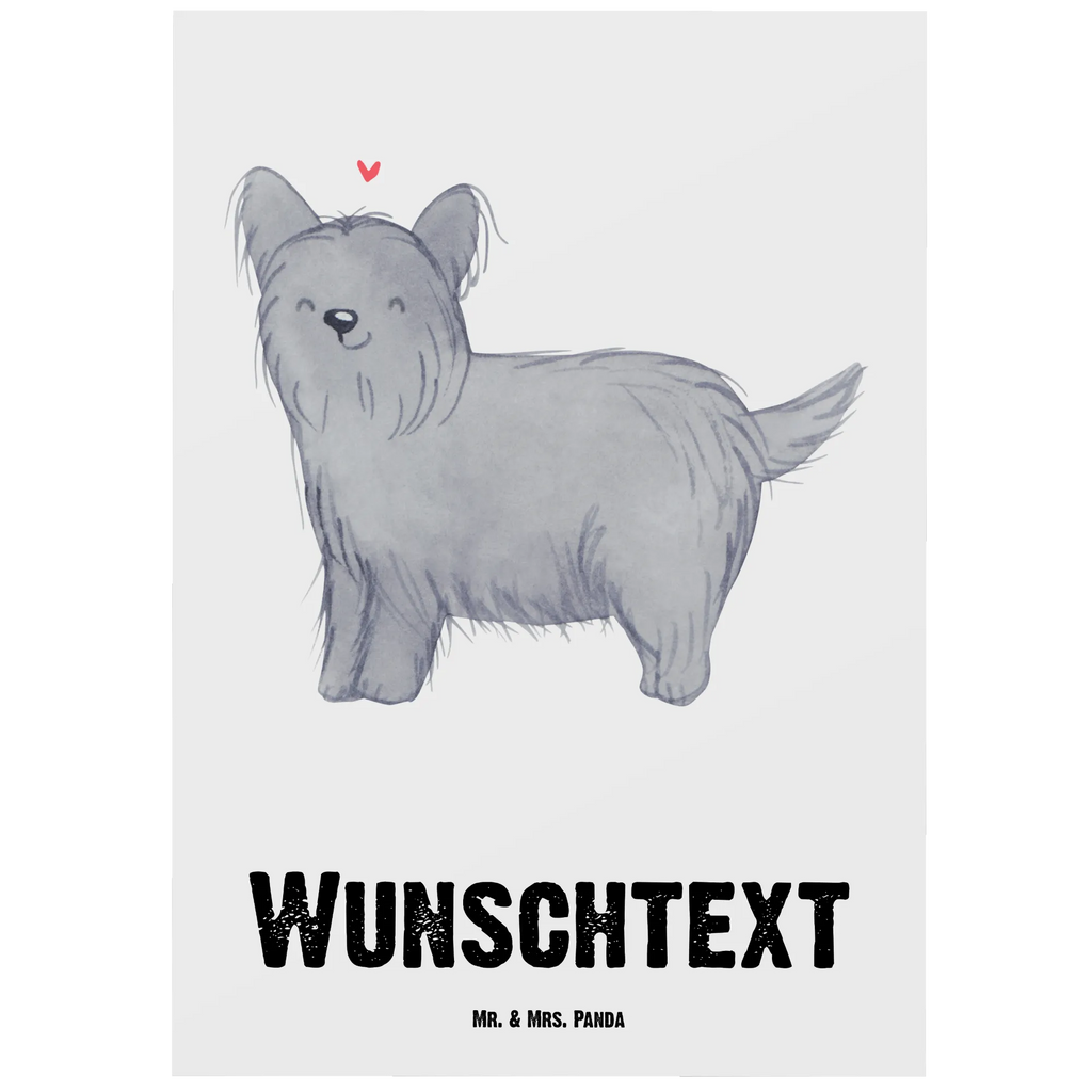 Personalisierte Postkarte Skye Terrier Moment Postkarte mit Namen, Postkarte bedrucken, Postkarte mit Wunschtext, Postkarte personalisierbar, Geschenkkarte mit Namen, Grußkarte mit Namen, Karte mit Namen, Einladung mit Namen, Ansichtskarte mit Namen, Geschenkkarte mit Wunschtext, Grußkarte mit Wunschtext, Karte mit Wunschtext, Einladung mit Wunschtext, Ansichtskarte mit Wunschtext, Hund, Hunderasse, Rassehund, Hundebesitzer, Geschenk, Tierfreund, Schenken, Welpe, Skye Terrier, Terrier