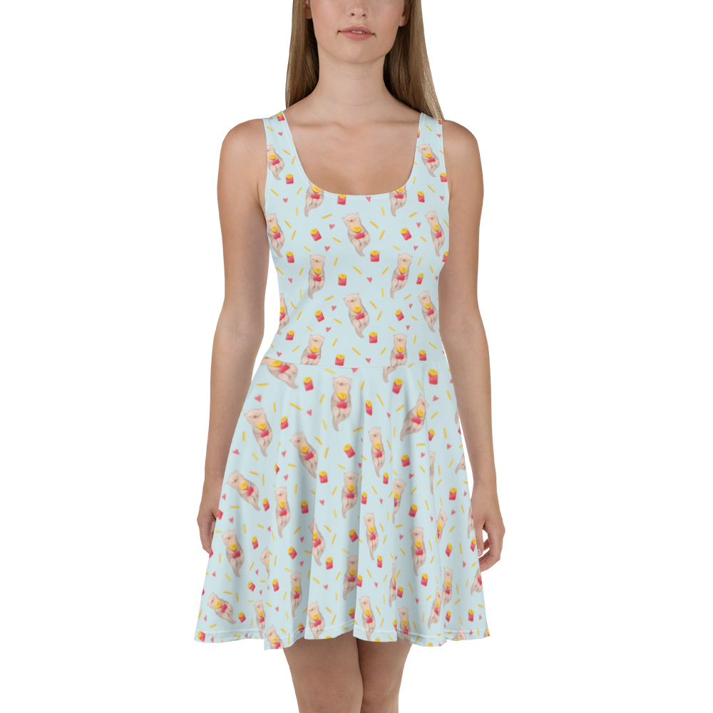 Sommerkleid Otter Pommes Muster Sommerkleid, Kleid, Skaterkleid, Otter Muster, Pommes Muster, Otter, Pommes