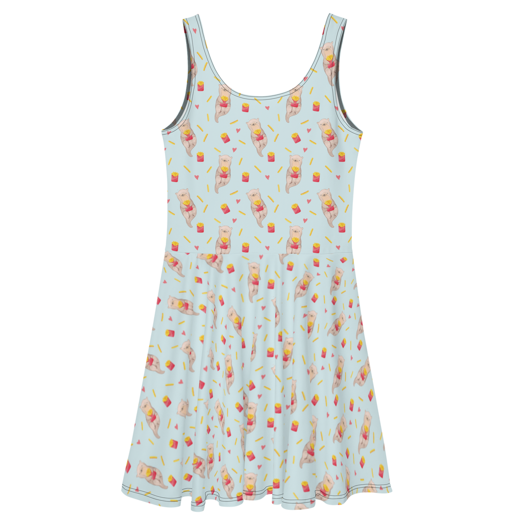 Sommerkleid Otter Pommes Muster Sommerkleid, Kleid, Skaterkleid, Otter Muster, Pommes Muster, Otter, Pommes