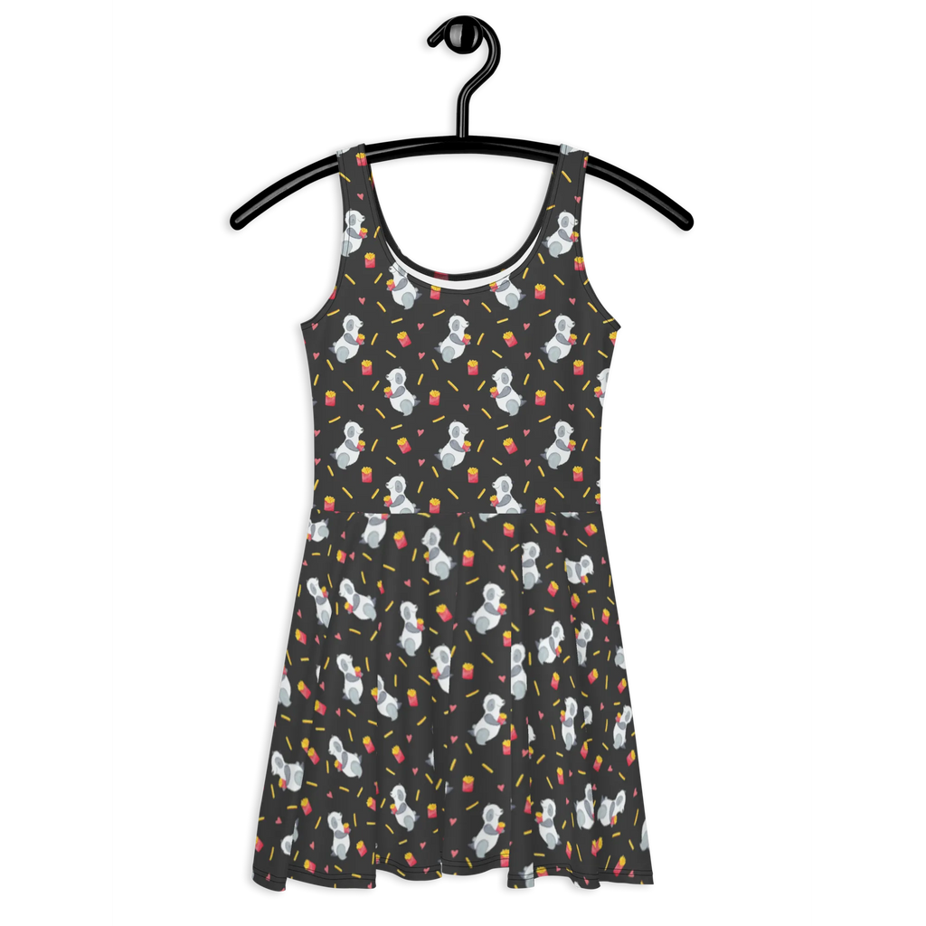 Sommerkleid Panda Pommes Muster Sommerkleid, Kleid, Skaterkleid, Panda Muster, Pommes Muster, Panda, Pommes