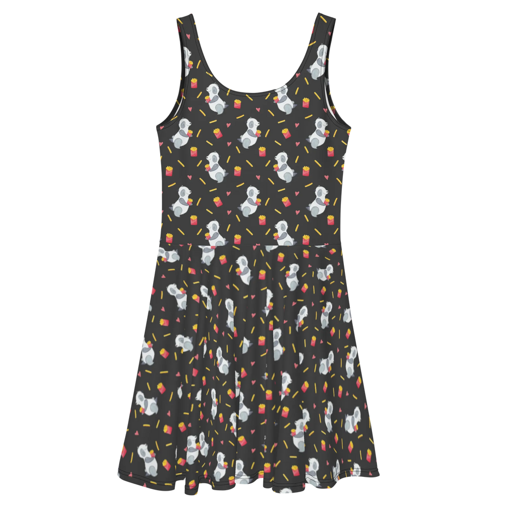 Sommerkleid Panda Pommes Muster Sommerkleid, Kleid, Skaterkleid, Panda Muster, Pommes Muster, Panda, Pommes