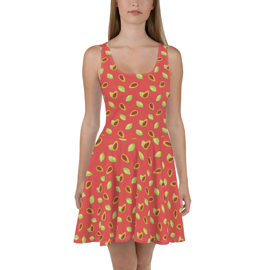 Sommerkleid Obst Papaya Muster Sommerkleid, Kleid, Skaterkleid, Papapya Muster, Obst Muster, Papayas