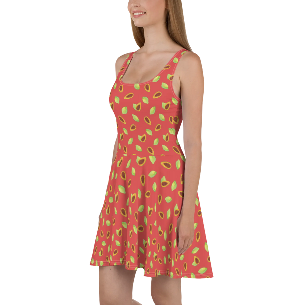 Sommerkleid Obst Papaya Muster Sommerkleid, Kleid, Skaterkleid, Papapya Muster, Obst Muster, Papayas